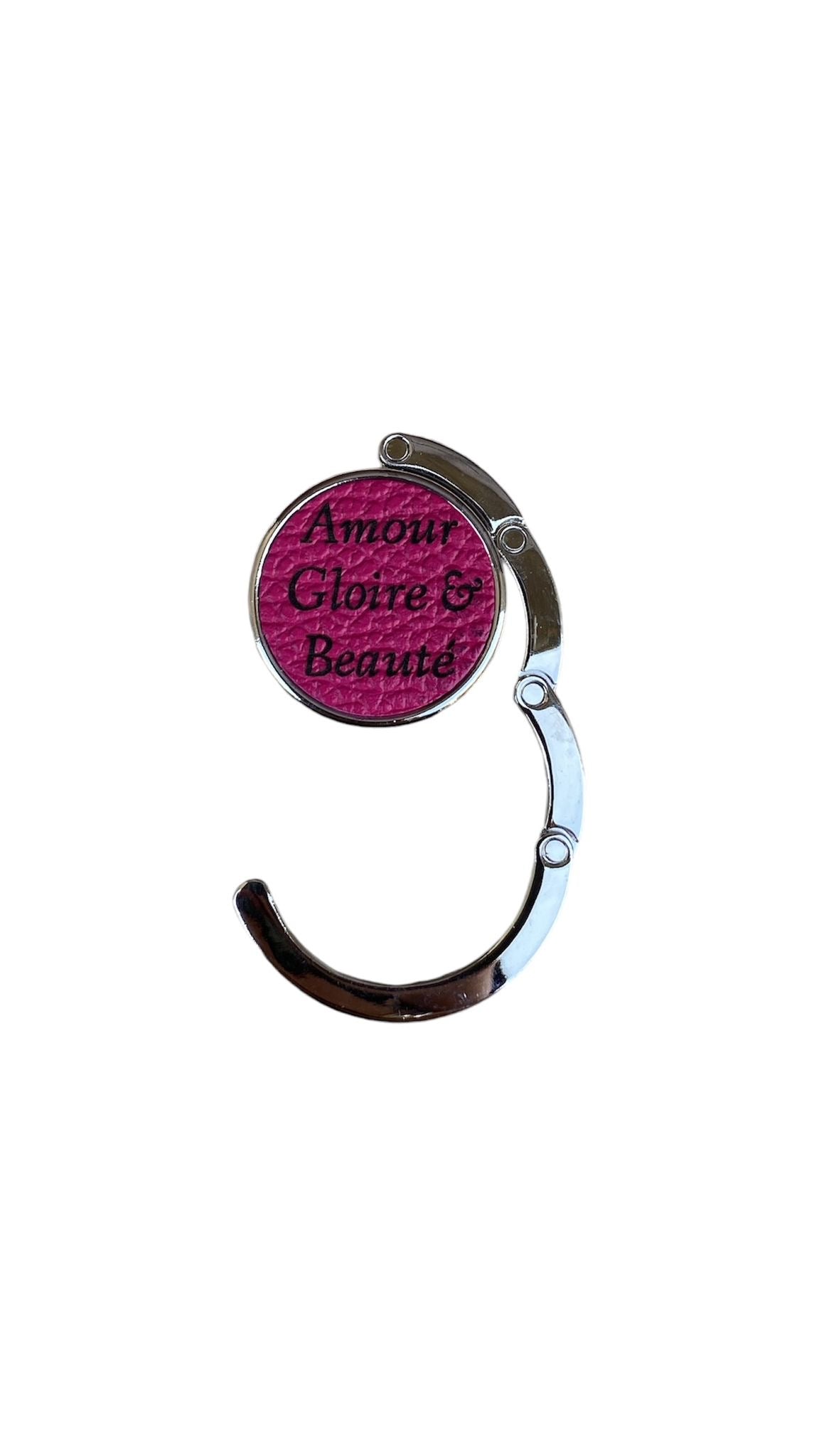 Accroche-sac cuir | ACCROCHE-SAC CUIR "AMOUR, GLOIRE & BEAUTE"