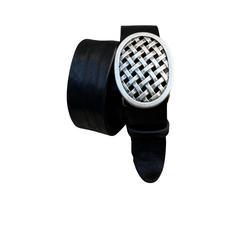 BOUCLE OVALE TRESSE Argenté