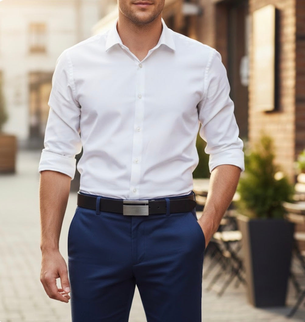 Ceinture cuir | Plaque ajourée