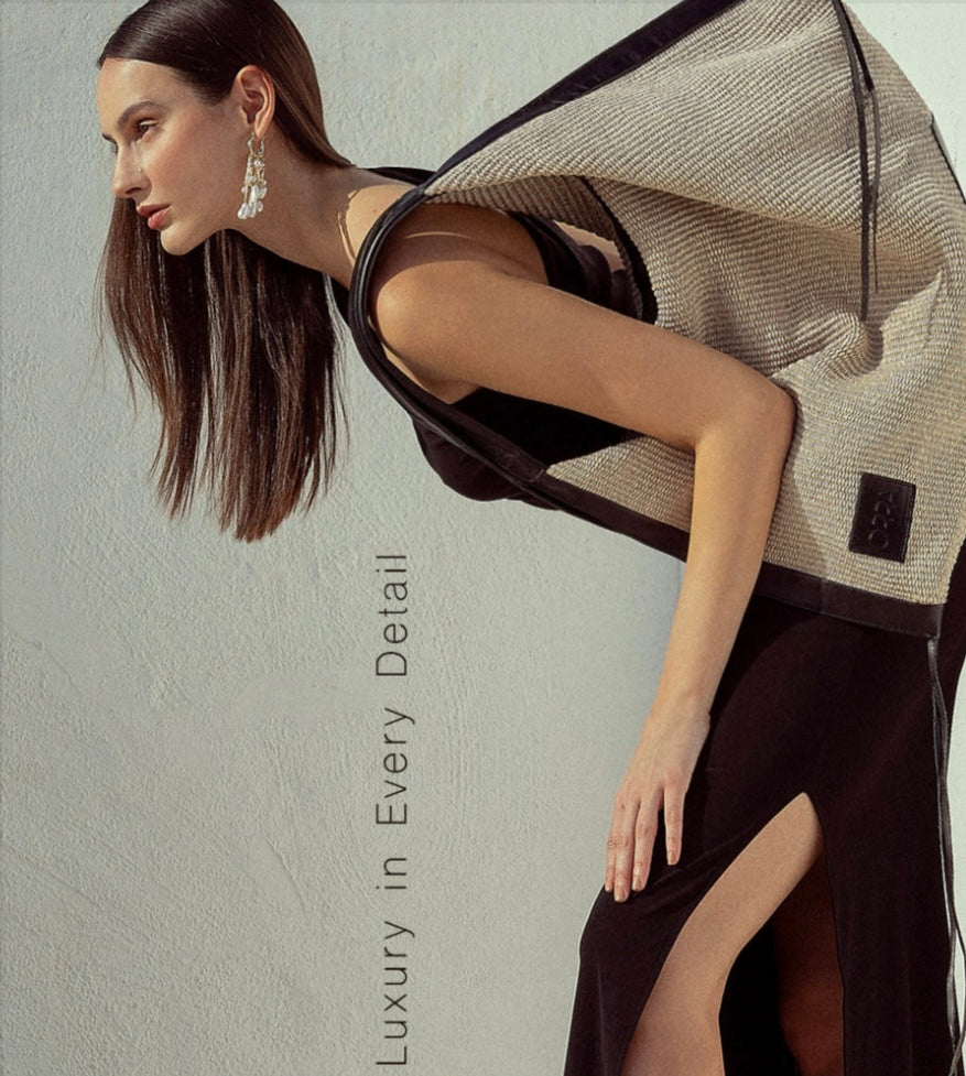 Sac raphia cuir | OLYMPE