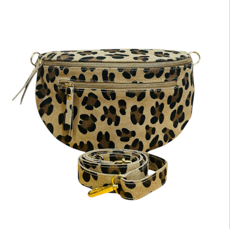 Sac banane cuir femme | BANANE LARGE TRIPLE ZIPPES