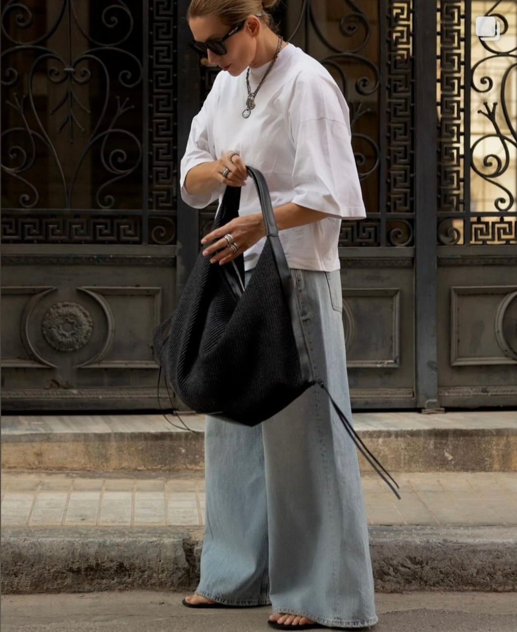 Sac raphia cuir | OLYMPE