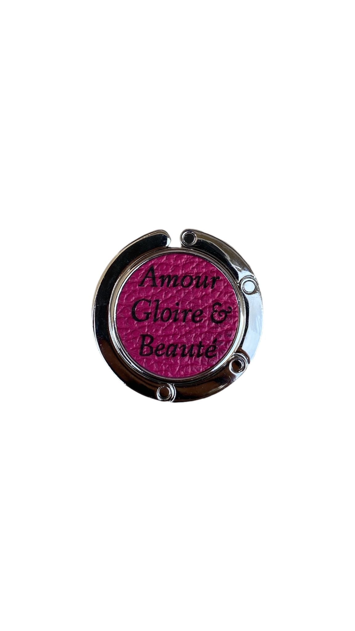 Accroche-sac cuir | ACCROCHE-SAC CUIR "AMOUR, GLOIRE & BEAUTE"