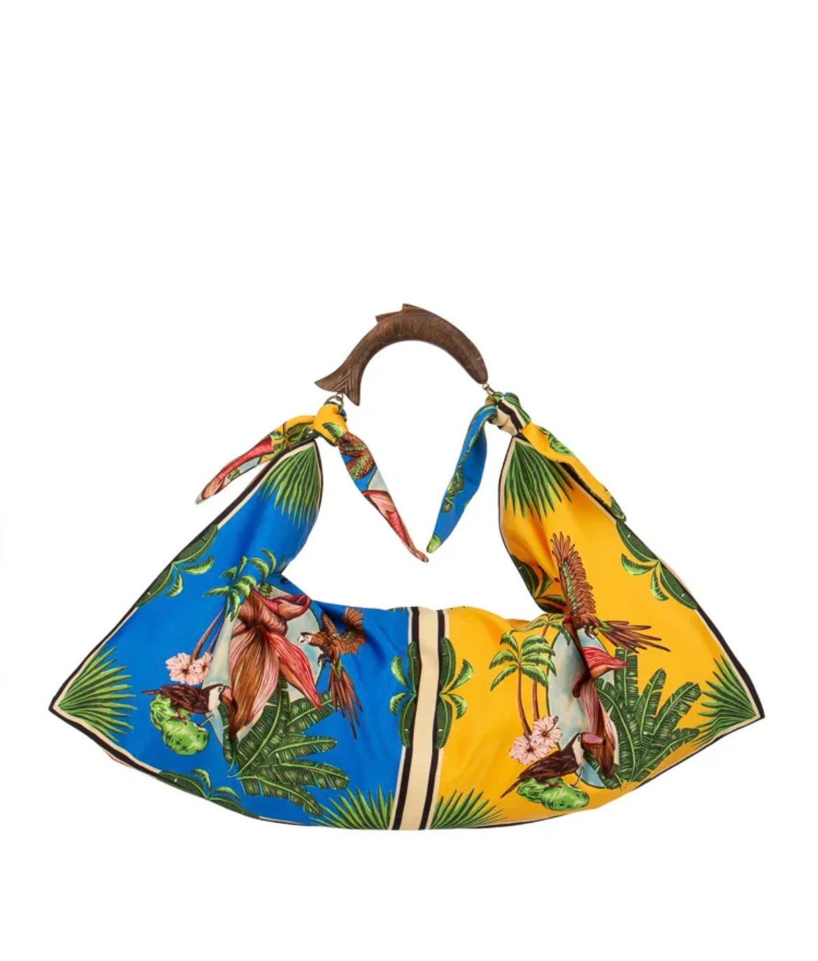 Sac en textile et bois | Sac foulard XL