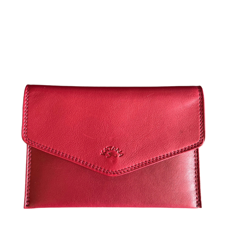 ENVELOPPE CUIR ROUGE