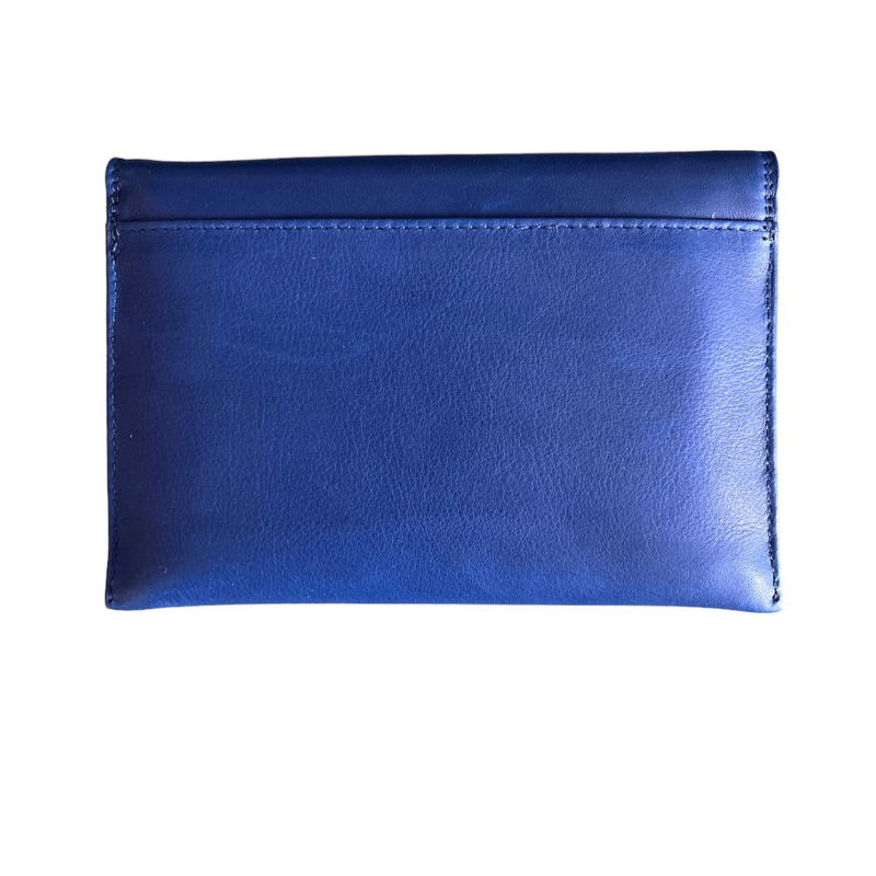 ENVELOPPE CUIR BLEU ROI