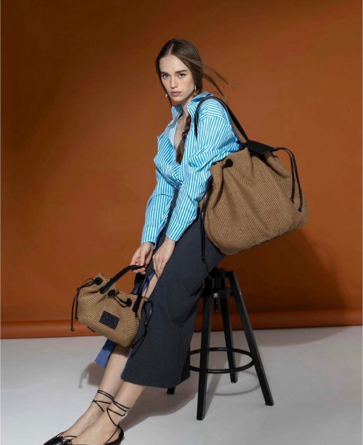 Sac raphia cuir | OMÉGA