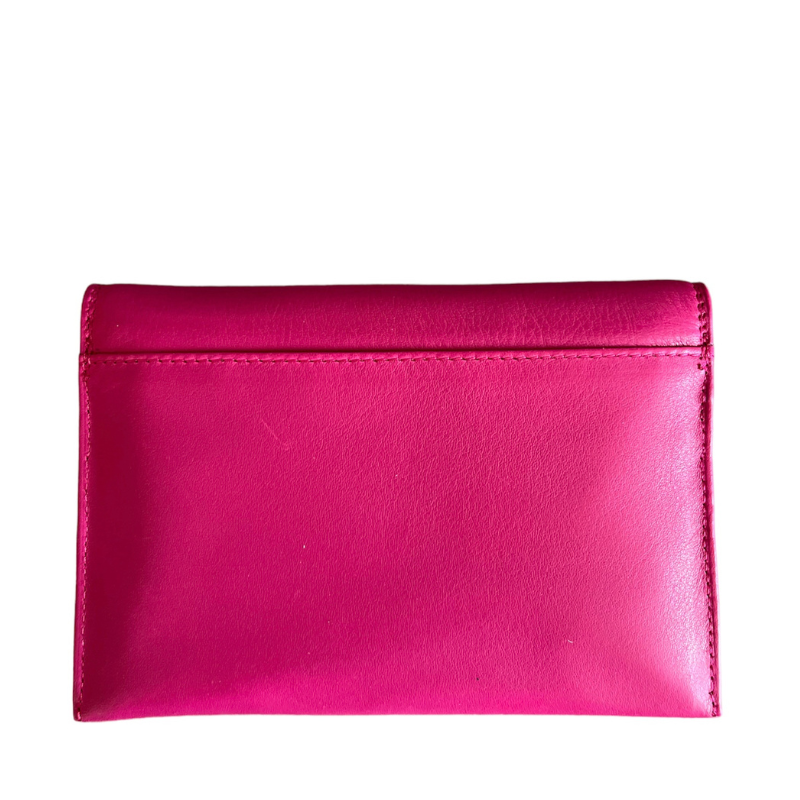 ENVELOPPE CUIR FUSCHIA