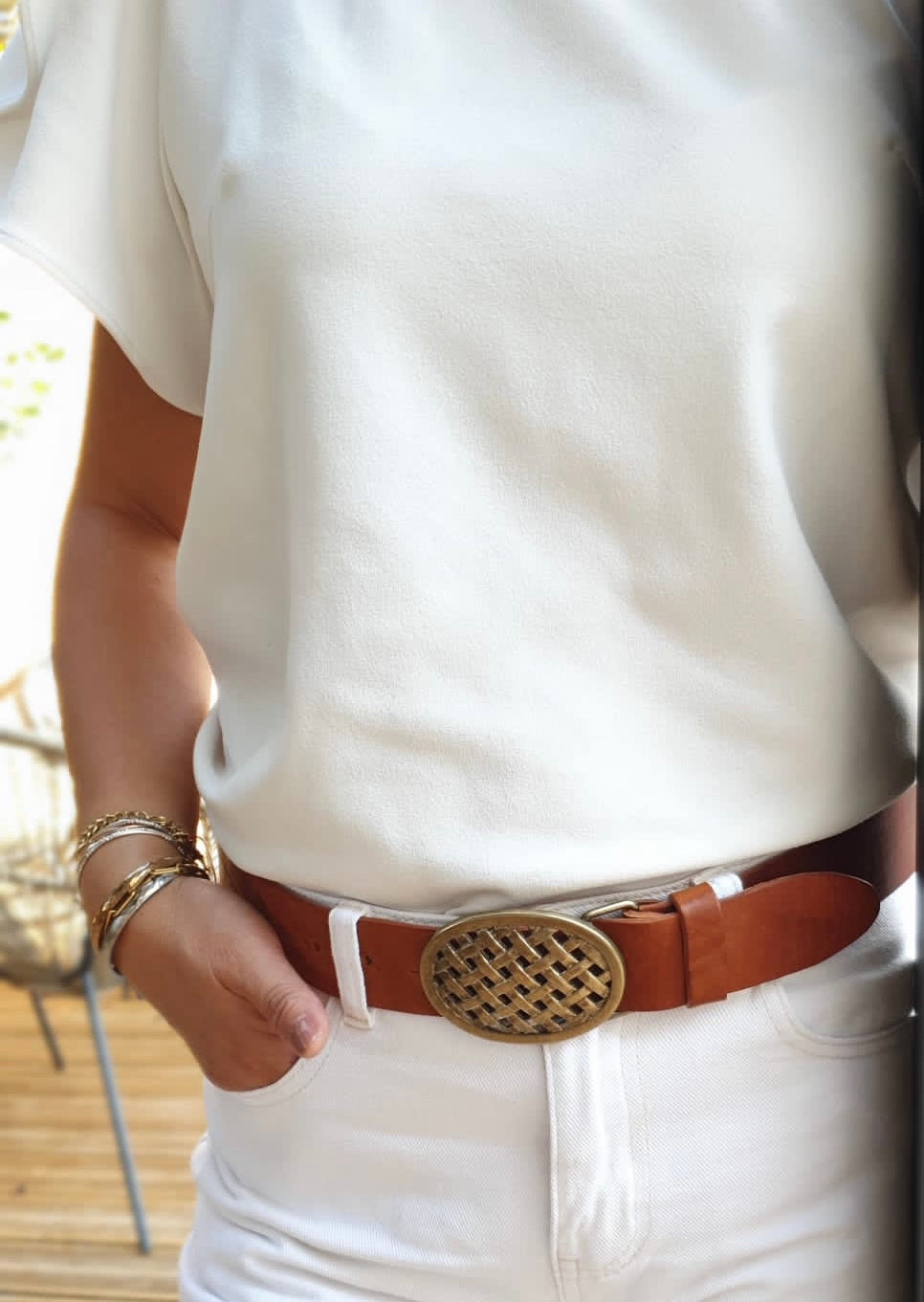 Ceinture cuir | OVALE TRESSE