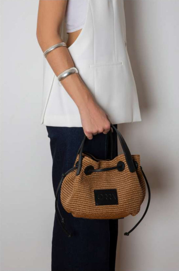 Sac raphia cuir | OMÉGA