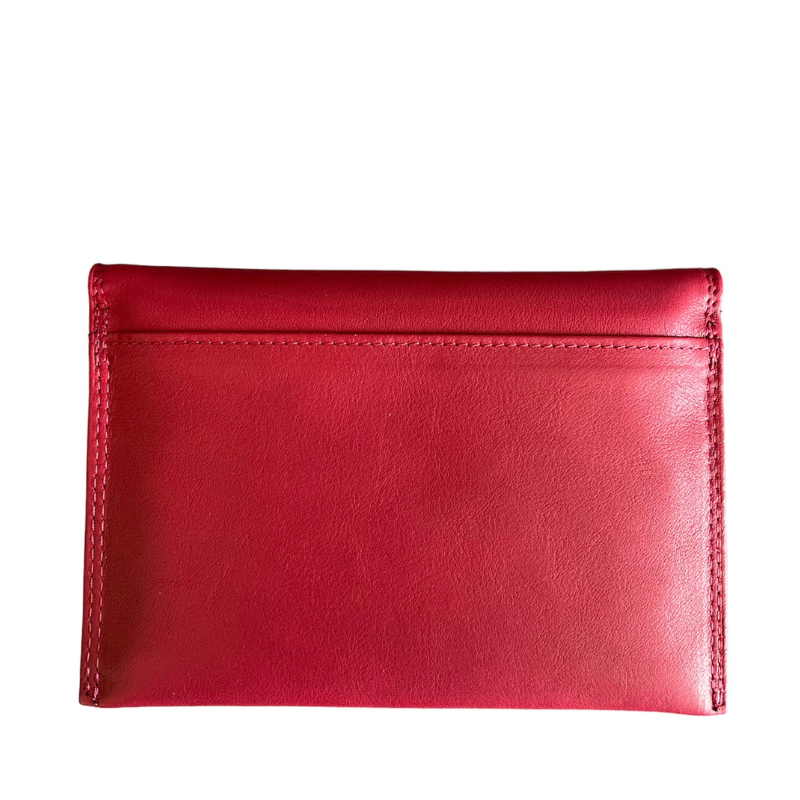 ENVELOPPE CUIR ROUGE