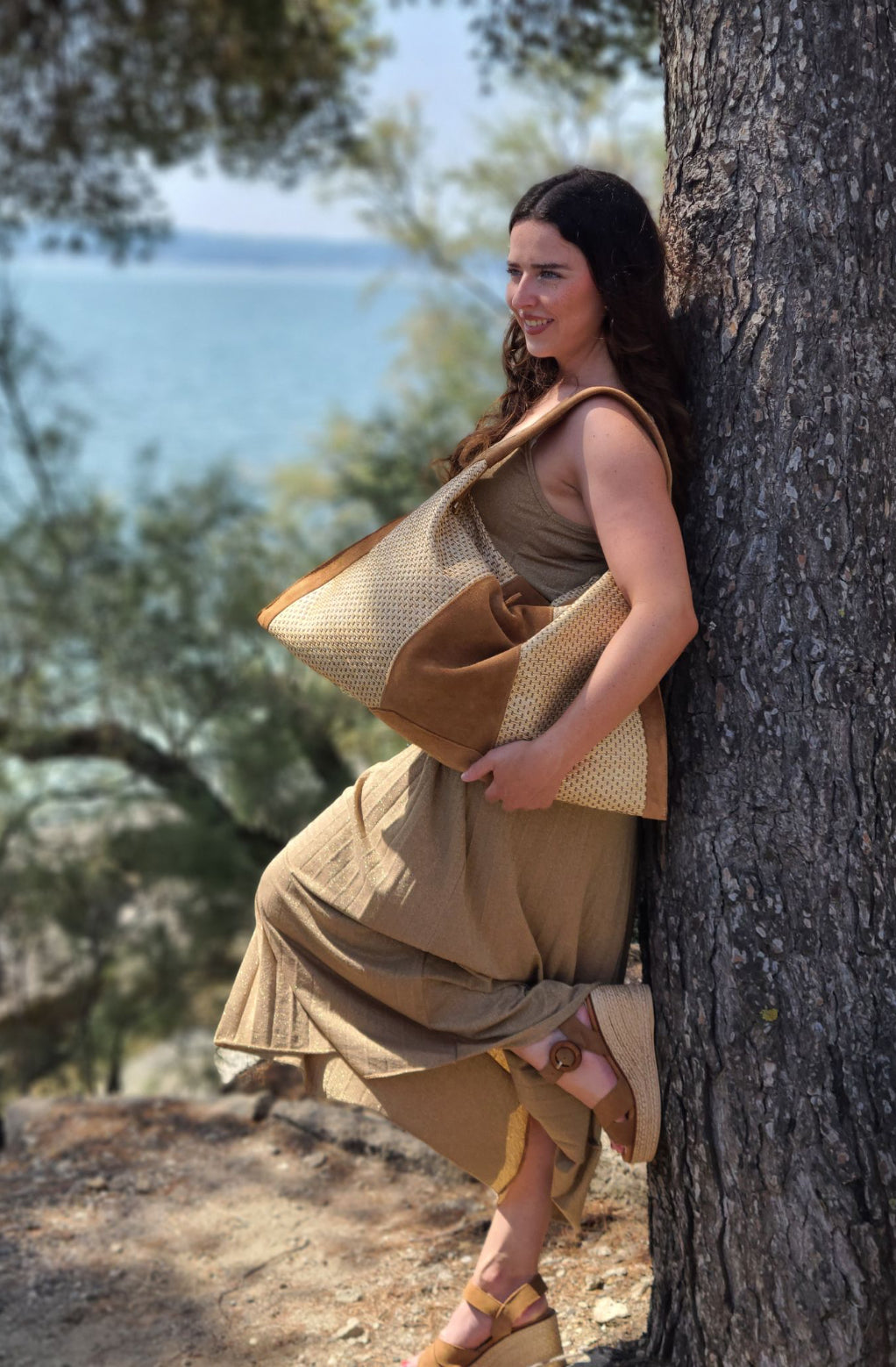 Sac paille & daim | PAPAYE