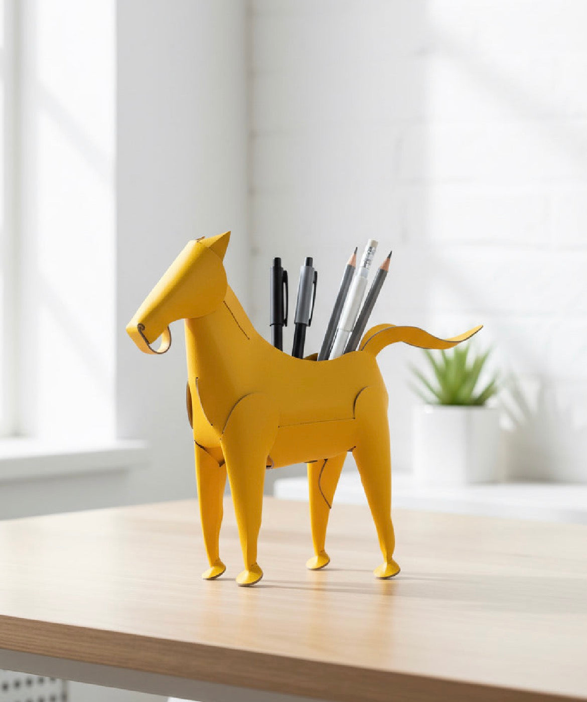 Pot à crayons | Cheval en cuir