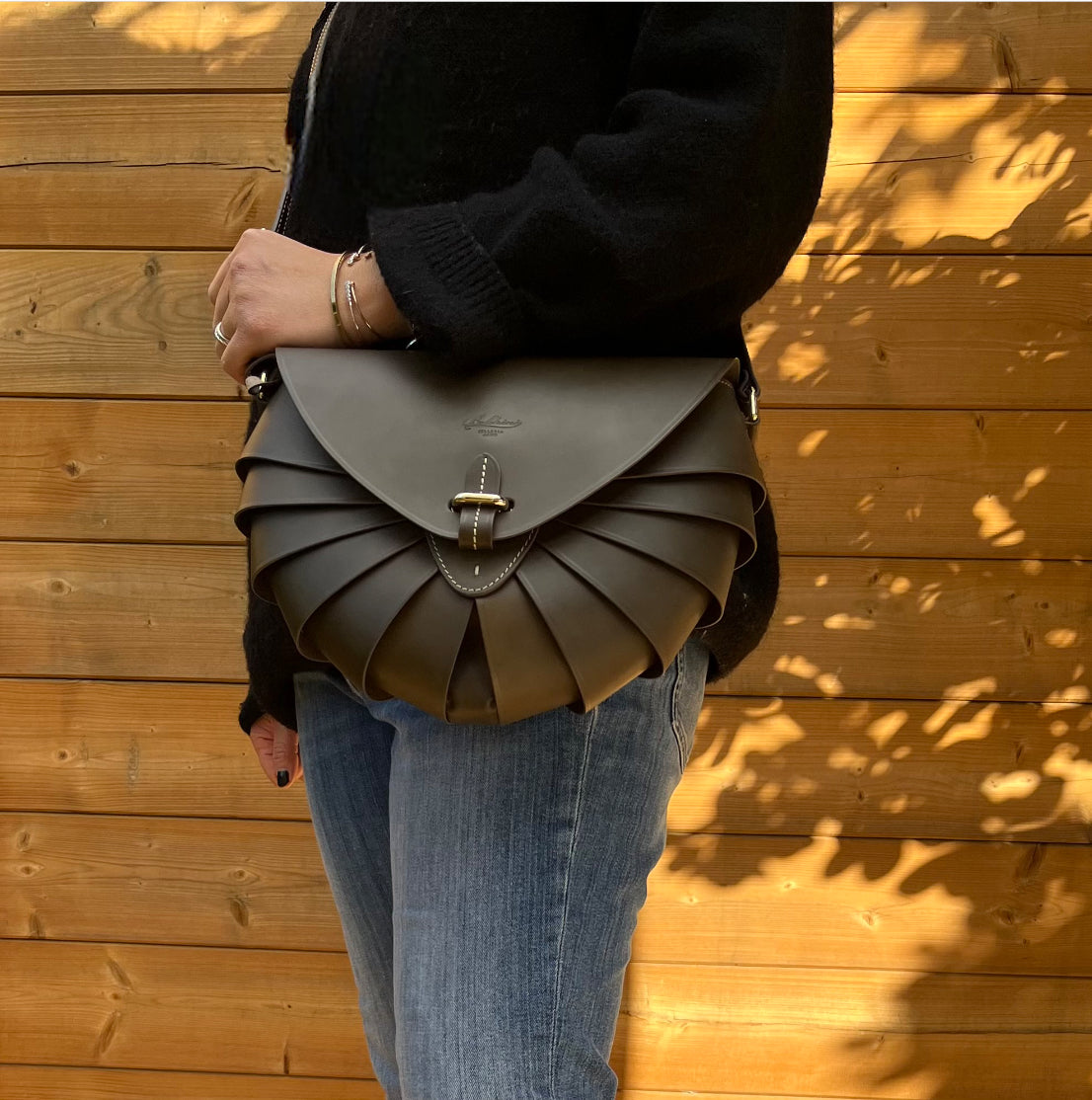 Sac bandoulière cuir | COQUILLAGE