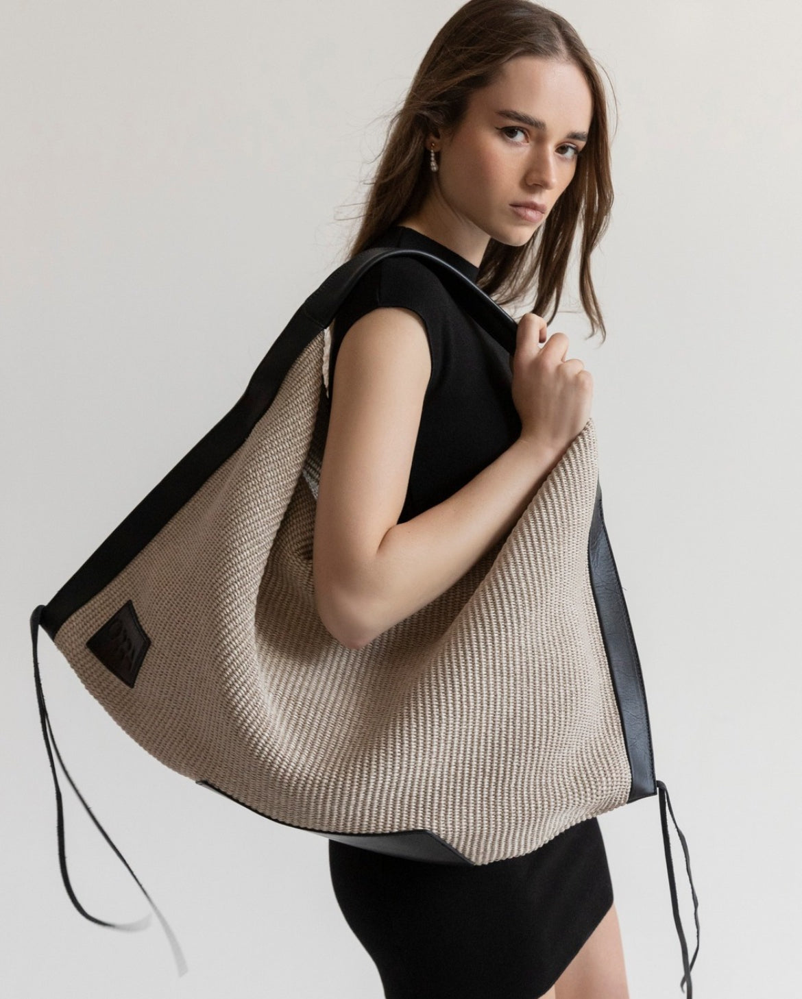 Sac raphia cuir | OLYMPE