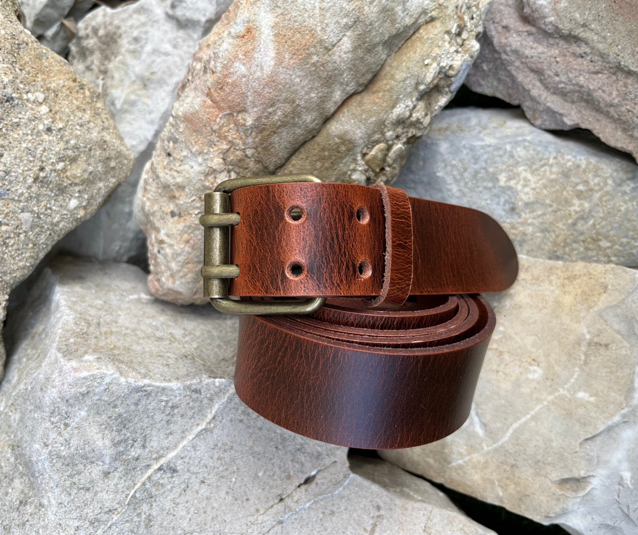 Ceinture cuir | DOUBLE ARDILLONS