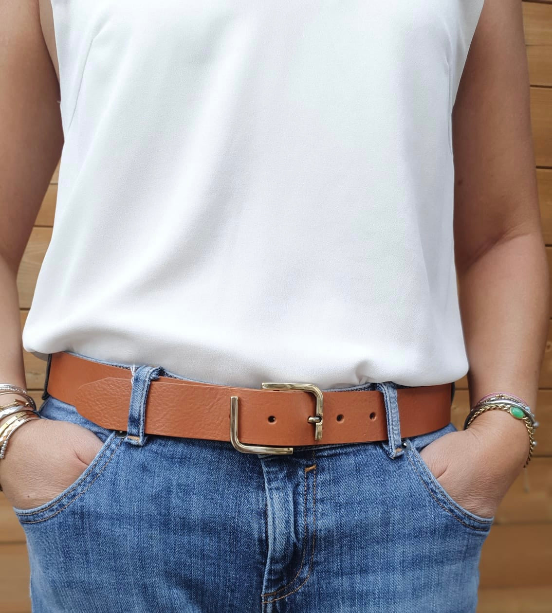 Ceinture cuir | "L" LAITON